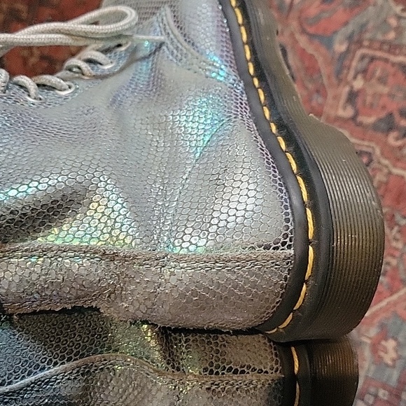 Dr. Marten Pascal Blue Iridescent Texture Boots - Picture 11 of 11